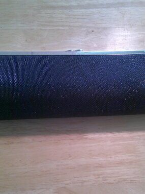 Black clutch bag with chain